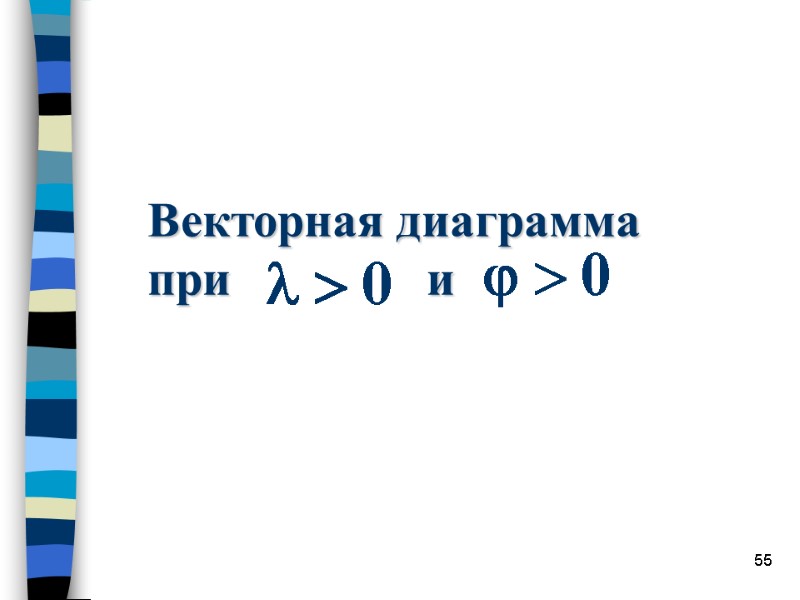 55 Векторная диаграмма  при         